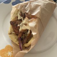 space gyros at Vegan Beat in Athens