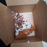 Banana cake at Vegan Beat in Athens