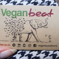 Card at Vegan Beat in Athens
