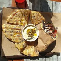 Gyros, tzatziki and pita at Vegan Beat in Athens
