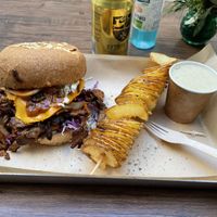 Gyros burger  at Vegan Beat in Athens