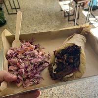 Cole Slaw and Space Gyro  at Vegan Beat in Athens