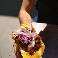 Space gyros at Vegan Beat in Athens