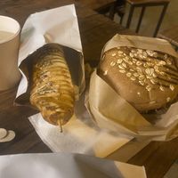 Big Boss Burger and Spiral Potato  at Vegan Beat in Athens