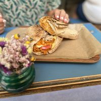 Lahmajun  at Vegan Beat in Athens