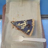 Snickers desert at Vegan Beat in Athens