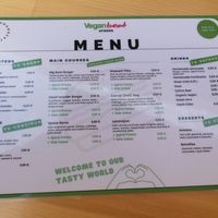Menu at Vegan Beat in Athens