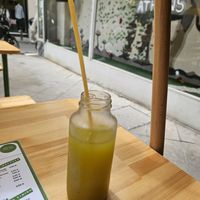 Homemade lemonade at Vegan Beat in Athens