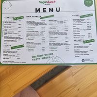 Menu at Vegan Beat in Athens
