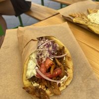 Mushroom gyro  at Vegan Beat in Athens