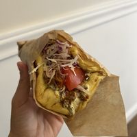 Mushroom gyros (so so good)  at Vegan Beat in Athens