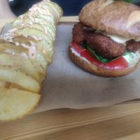 Cauli burger at Vegan Beat in Athens
