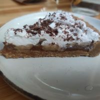 Banana cocos tart 🤩 at Vegan Beat in Athens