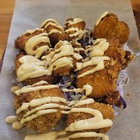 Cauliflower bites at Vegan Beat in Athens