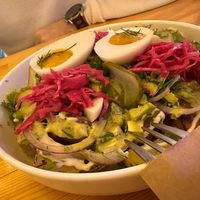 Potato egg salad #Veganuary at Vegan Beat in Athens