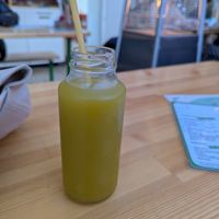 Homemade lemonade at Vegan Beat in Athens