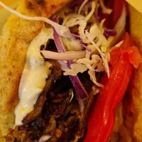 Space gyros €5. Incredible! at Rhino Vegan Beat in Athens