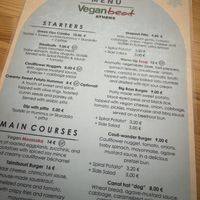 Menu  at Rhino Vegan Beat in Athens
