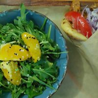 Side Salat and Space Gyros at Rhino Vegan Beat in Athens