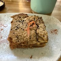 Mousaka  at Rhino Vegan Beat in Athens