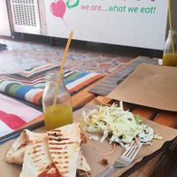 lunch break at vegan beat at Rhino Vegan Beat in Athens