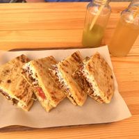 Skepasti Pitta has vegan cheese and it is amazingly good!   at Rhino Vegan Beat in Athens