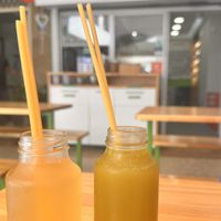 Lemonade and Kombucha   at Rhino Vegan Beat in Athens