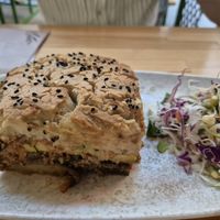 Moussaka at Rhino Vegan Beat in Athens