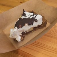 Banoffee pie at Vegan Beat in Athens