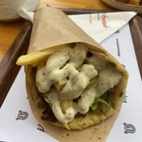 Truffle Trouble Wrap  at Vegan Beat in Athens