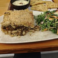 Vegan moussaka at Rhino Vegan Beat in Athens