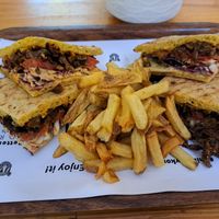 Mushroom Gyros at Rhino Vegan Beat in Athens