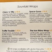 Family of four tried Truffle Trouble (x2), the Chick n’ Fritty and the Space Gyros - all were awesome.  Wish they had these back in the states.  The taste was amazing on each one at Rhino Vegan Beat in Athens