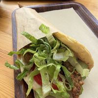 The Iron Rhino Wrap souvlaki wrap  at Rhino Vegan Beat in Athens