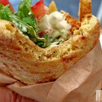 Inside  Chick ‘n’ Fitty
 at Rhino Vegan Beat in Athens