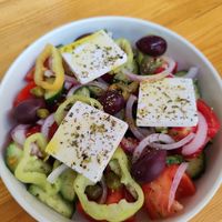 Greek Salad at Rhino Vegan Beat in Athens