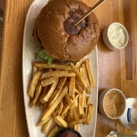 Rhino burger  at Rhino Vegan Beat in Athens