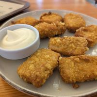 Tofu nuggets at Rhino Vegan Beat in Athens