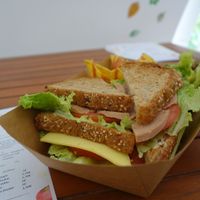 Club sandwich   at Rhino Vegan Beat in Athens