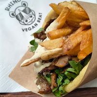 Amazing vegan gyro wrap. Highly recommend! at Rhino Vegan Beat in Athens