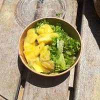 Mango salad at Rhino Vegan Beat in Athens