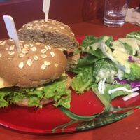 Burger at Rhino Vegan Beat in Athens