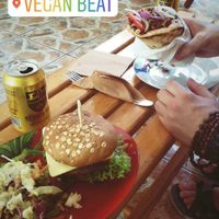 Excellellent burger and gyros at Rhino Vegan Beat in Athens