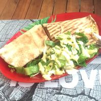 Lahmajoun tortilla at Vegan Beat in Athens