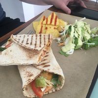 Nugget pitta at Vegan Beat in Athens