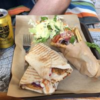 Tortilla and gyros, delicious!  at Vegan Beat in Athens