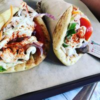 My favorite souvlaki in Athens at Vegan Beat in Athens