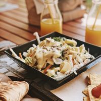 Mango salad. Yum! at Vegan Beat in Athens