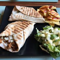 Lahmajoun + tortilla  at Vegan Beat in Athens