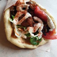 Gyros pita at Vegan Beat in Athens
